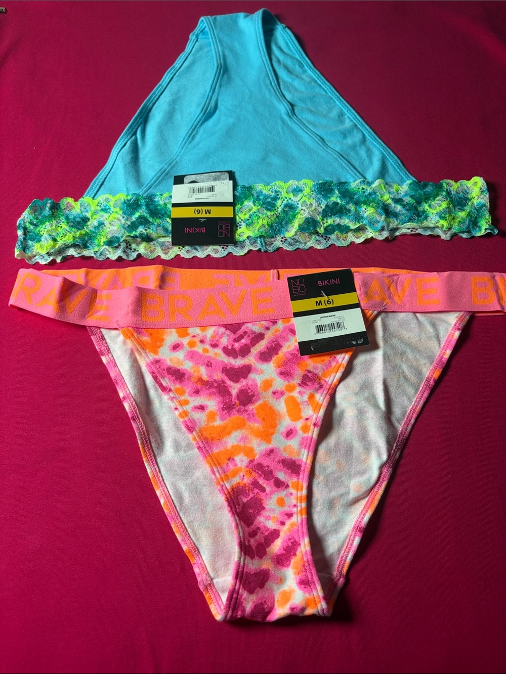 Women’s Panties Neon Tie-Dye Pink/Orange